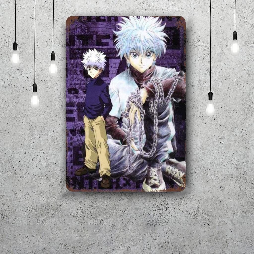 zoldyck anime Vintage Metal Tin Signs Posters Decor Retro Metal Plaque Wall Art Decor for Garage Bar