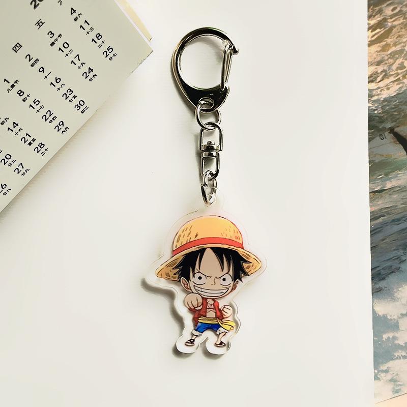 One Piece Peripheral Acrylic Keychain, Anime Luffy, Zoro, Zoro Bag Keychain