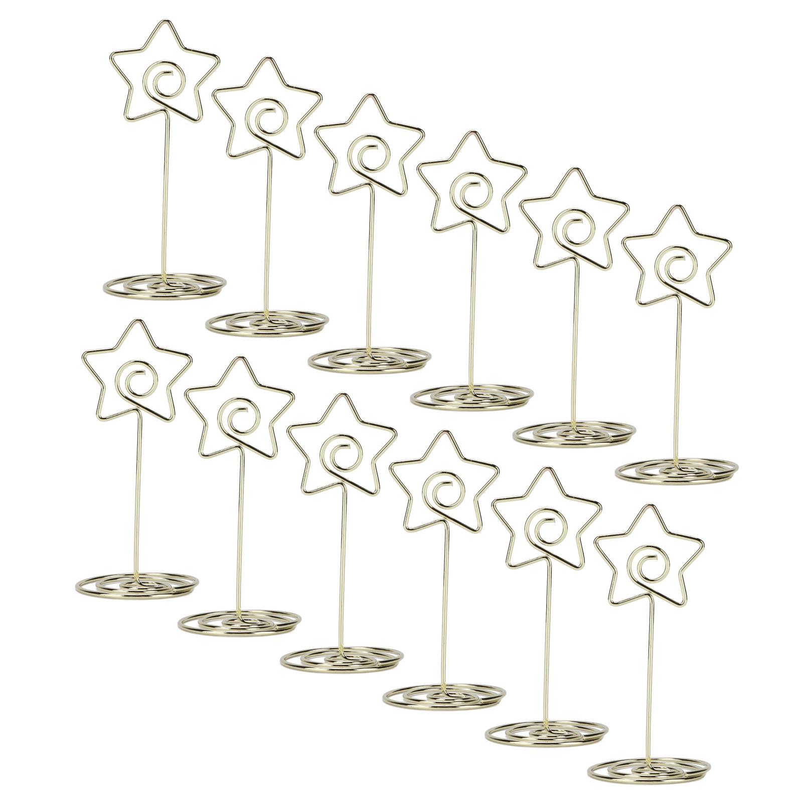 

12 шт. Папка для заметок Золотая Звезда Настольная круглая папка-держатель для заметок Свадебный держатель для карточек