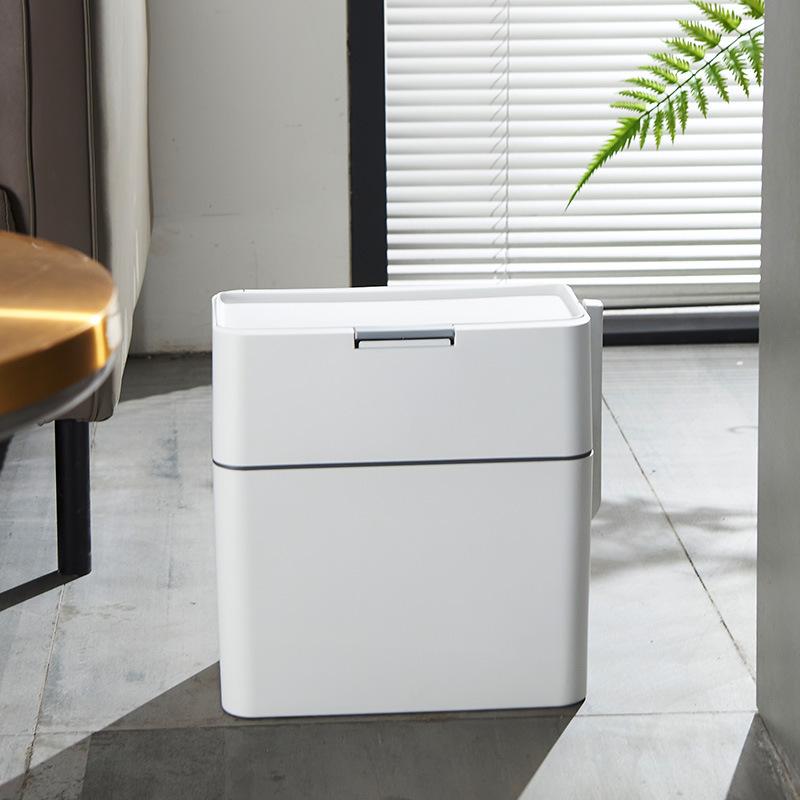 Bathroom Waste Bins Toilet Pressing Trash Can Large Capacity Waste Bin Modern Multifunctional Trash Can with Toilet Brush