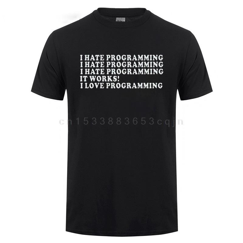 I Hate Code Programming Computer Programmer Coding T Shirt Unisex Short Sleeve Male Java Html Comedy Funny Tshirt