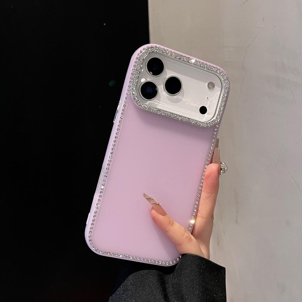 IMD Diamonds Glitter Phone Case For iPhone 17 16 15 14 Plus 13 12 11 Pro Max 16Pro Shockproof Candy Bumper Soft TPU Cover