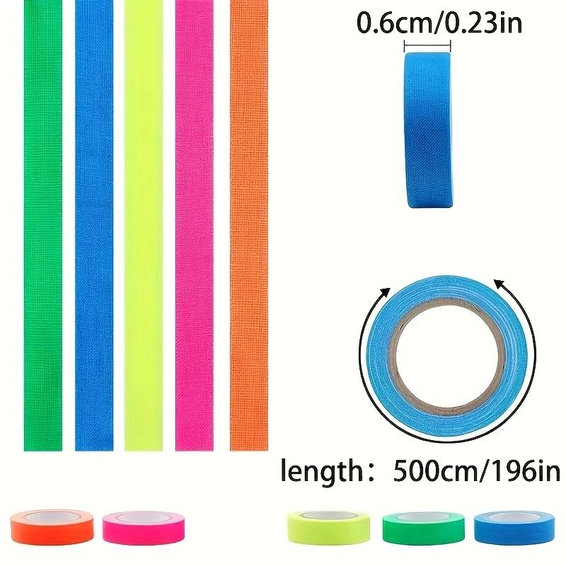6Rolls of Colorful Glow-in-the-Dark Tape Suitable for Holiday Gifts, DIY Decoration, Writing Marking Tape, Book Bookmark Tape