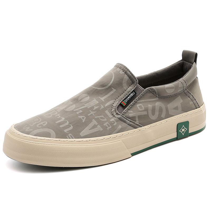 Spring Shining Step New Mens Shoes Fashionable and Versatile Mens Casual Canvas Shoes Comfortable Breathable Flat Shoes