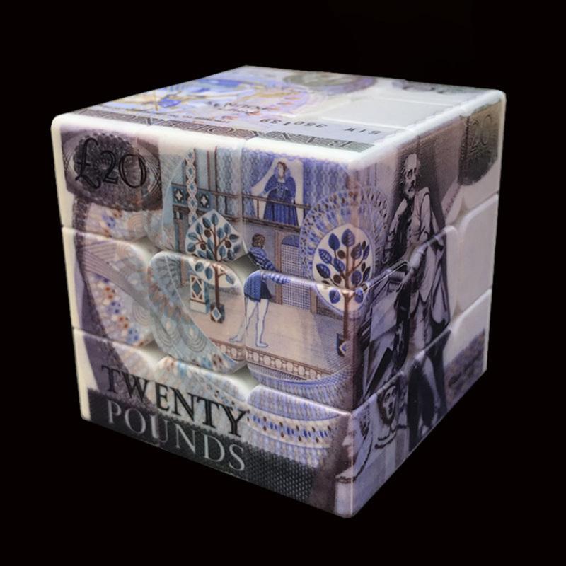3x3 Magic Cube Paper Money Pattern Printing Speed Cube Intellectual Development Educational Toys