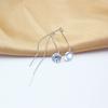 Long Copper Chain Tassel 8mm CZ Crystal Dangle Earrings for Women Hyperbole Drop Jewelry Accessories Girl Gift Brincos
