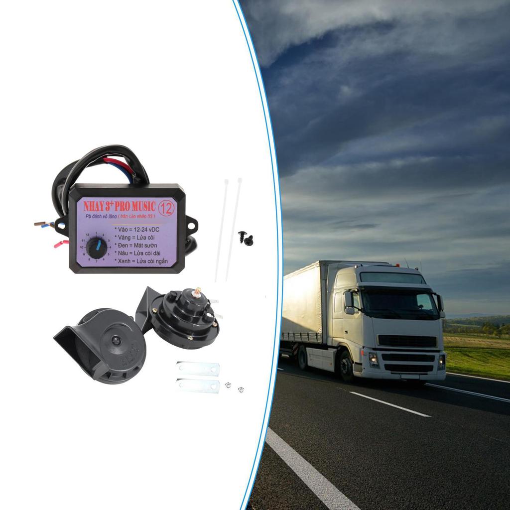 12V Car Air Horn Controller Set Electric Horns Replacement Parts Professional Control Box for