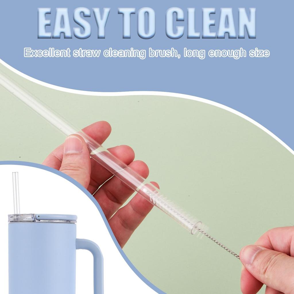 6pcs Replacement Straws for Ello Port 40oz Tumbler, Free BPA Reble Plastic Straws with Cleaning Brush for Travel Water Bottles Accessories