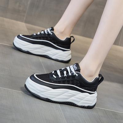 Special Mesh Dad Shoes Women's Casual Shoes Round Head Thick Sole Heightening Casual Sports Shoes