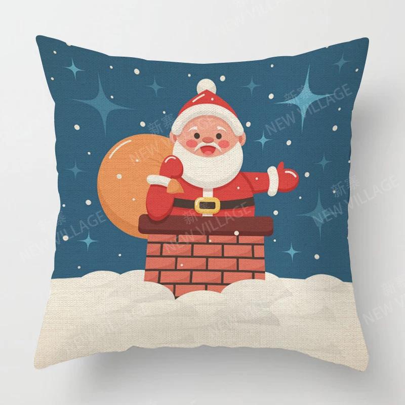 Decorative Cushion Home Living Room Decor Throw Pillow Cover 40*40 40X40Cm 60X60Cm 45X45Cm 50X50Cm Plant Winter Merry Christmas
