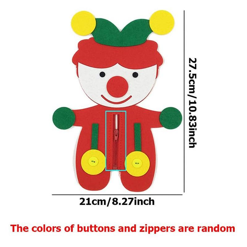 Children Felt Toys Nonwoven Fabric Handmade DIY Early Education Puzzle Gift for Kids Digital Cognition Zipper Buckle TMZ