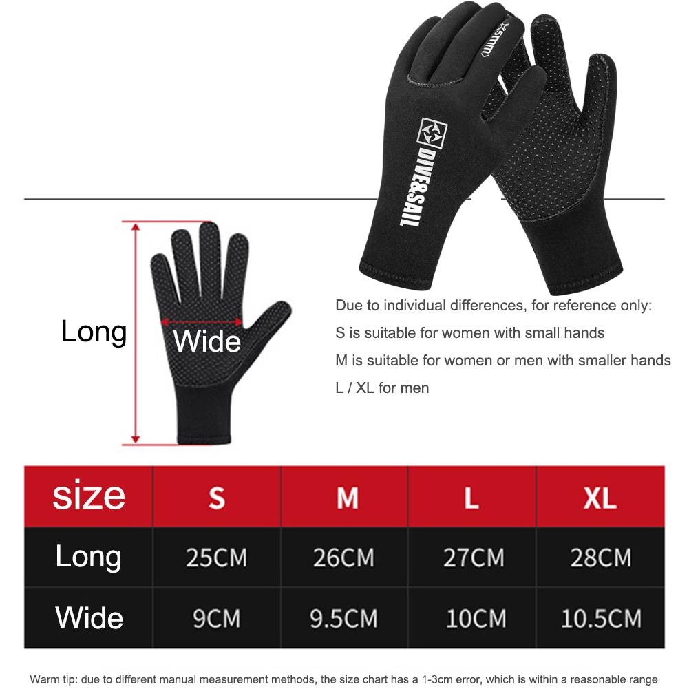 Guanti da Sub in Neoprene 3mm 5mm Mantengono Caldo per Snorkeling Paddling Surf Kayak Canoa Pesca Subacquea Sci Sport Acquatici