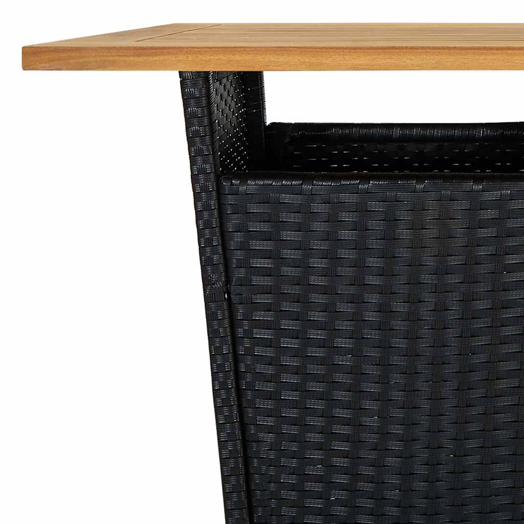 Vidaxl 5-Cz. Zestaw Mebli Barowych Z Poduszkami, Rattan Pe, Czarny