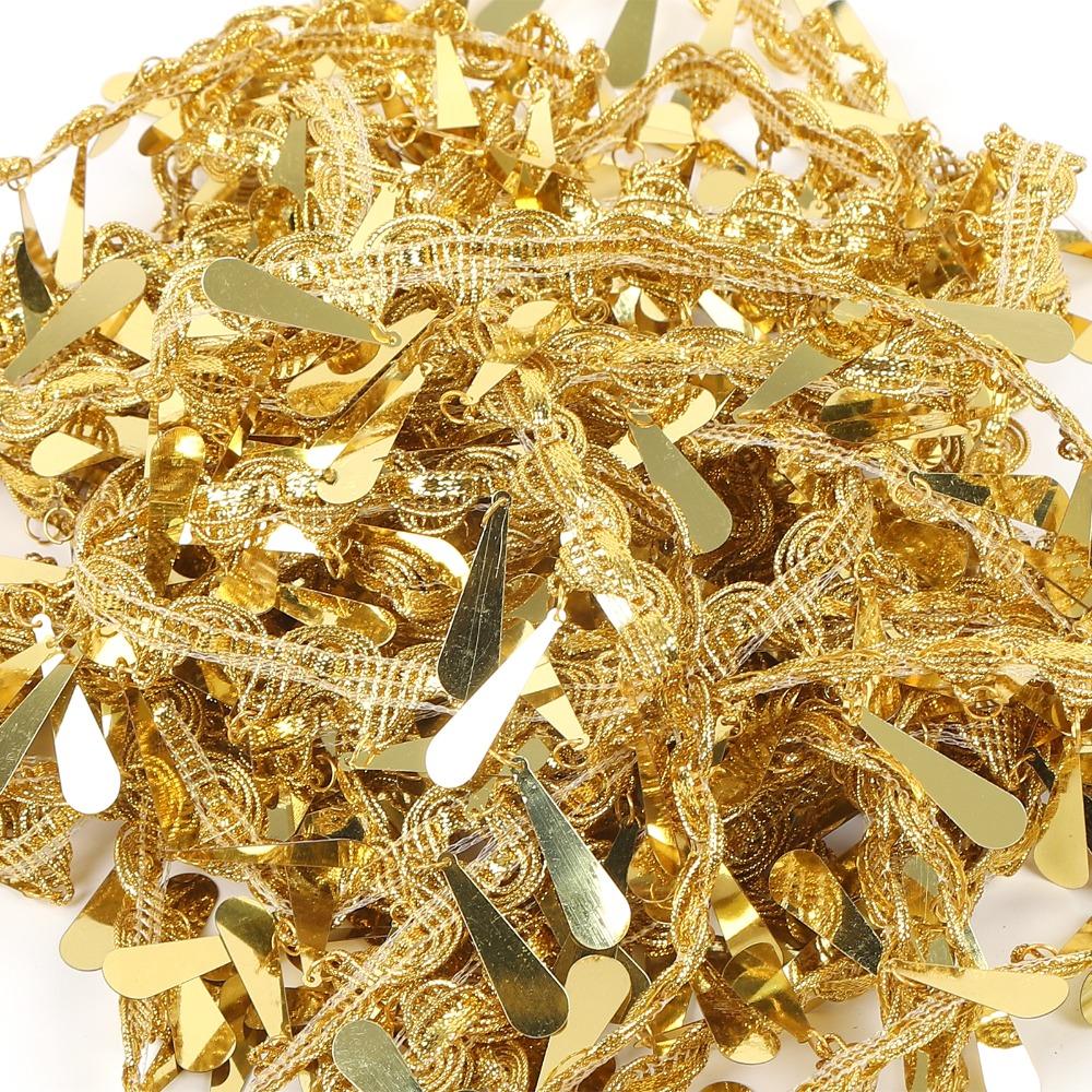 1pcs Braided Fringe Waist Chain Belt Polyester Sequin Tassel Trim Sequin Fringe Trim  DIY Crafts
