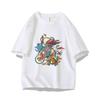 Graffiti Illustration Bear Printing Y2K Girls 100 Cotton TShirt Summer Casual Trendy Vintage Oversized Short Sleeve Unisex Tee