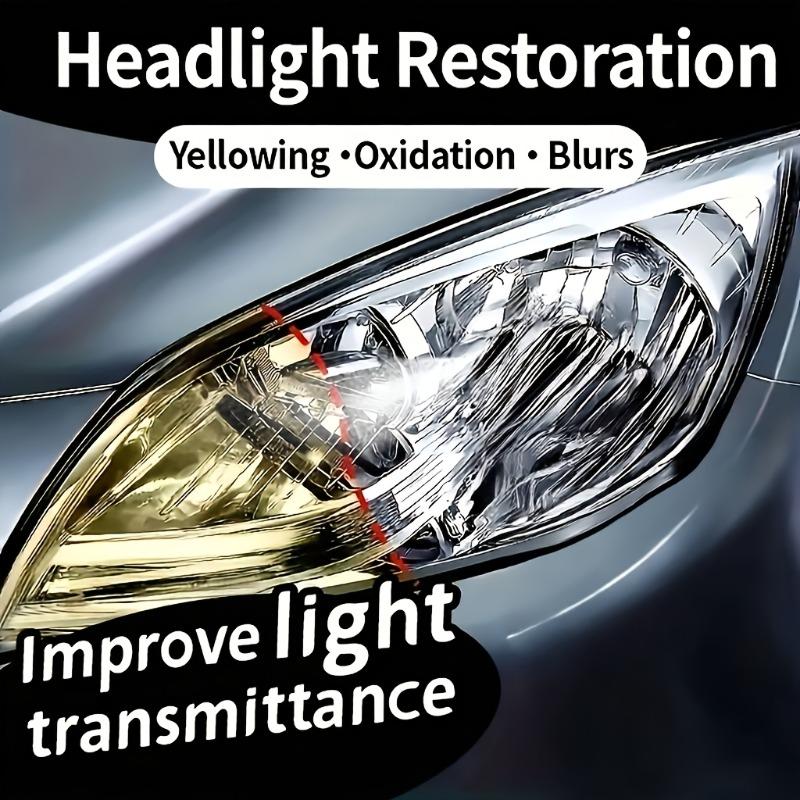Car Headlight Restoration Spray Remove Yellowing Oxidation Blur Improve Light Transmittance