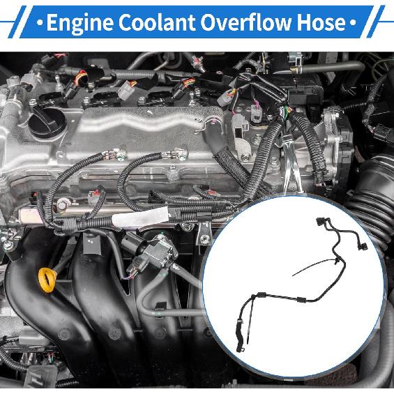 

1 Pc Engine Coolant Overflow Hose for Mercedes-Benz C300 2015-2018 C350e 2016-2018 Good Sealing Plastic Black Radiators Coolant Hose