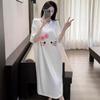 Korean Loose Lazy Style Round Neck Pullover Short Sleeve Nightdress Pajamas Women's Summer 2026 New Long Summer Thin