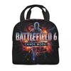 Battlefield 6 Funny Games Merch Insulated Lunch Bag For School Food Storage Bag Portable Thermal Cooler Lunch Box