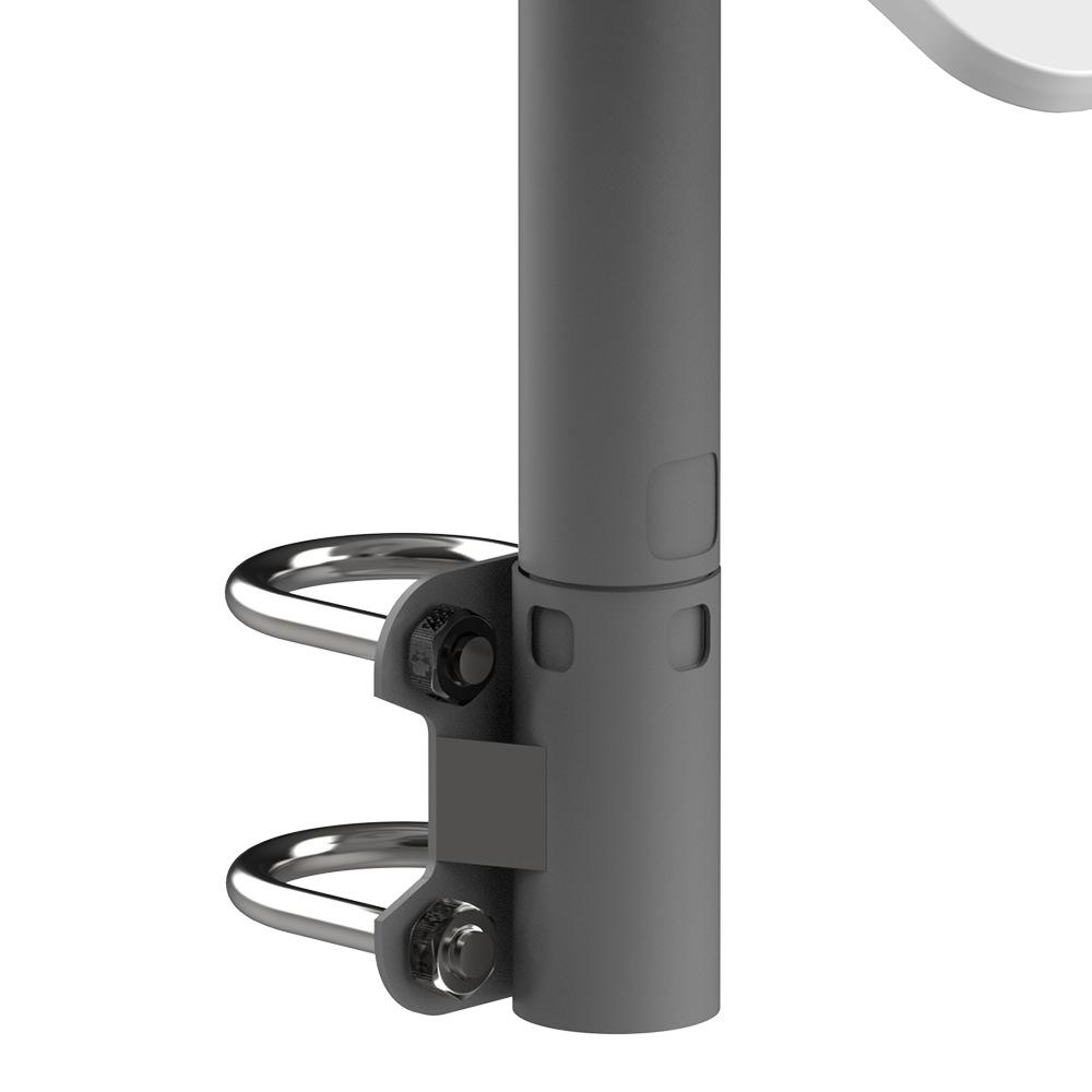 30-50mm Universal Clamping Mount Bracket Stainless Steel Pole Stand Holder for Starlink Dish V2 Antenna for RVs Yachts Railings etc.