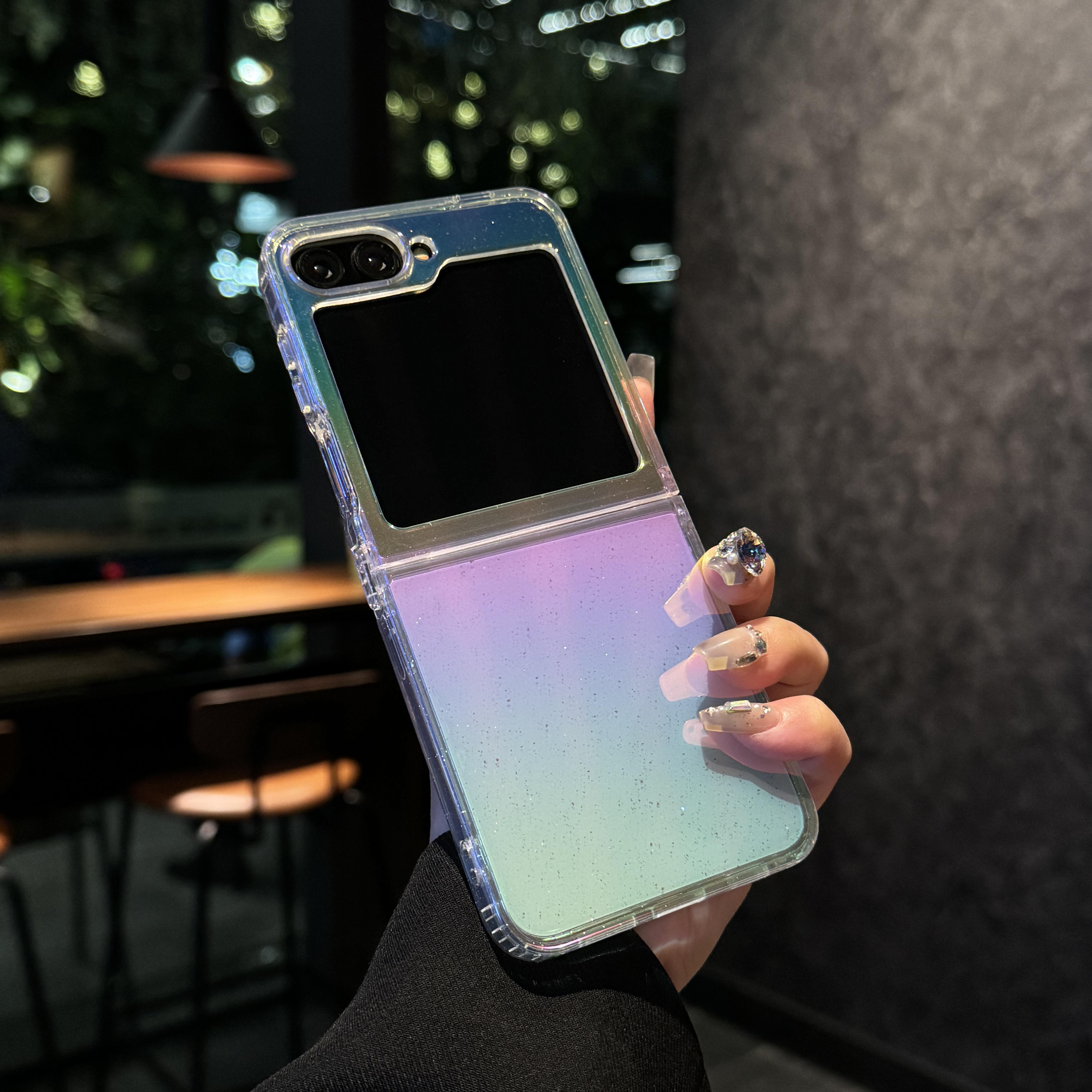 

For Samsung Galaxy Z Flip 3 4 5 6 Glitter Plating Magnetic Anti-Quad Fall Anti-Oxidation Phone Case For Galaxy Z Flip 6