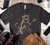 Rock Cat Playing Guitar Shirt and Tank Top: Funny Guitar Cat T-Shirt
