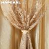 1 rideau double couche occultant et transparent de luxe européen NAPEARL pour chambre à coucher, salon, décoration de la maison