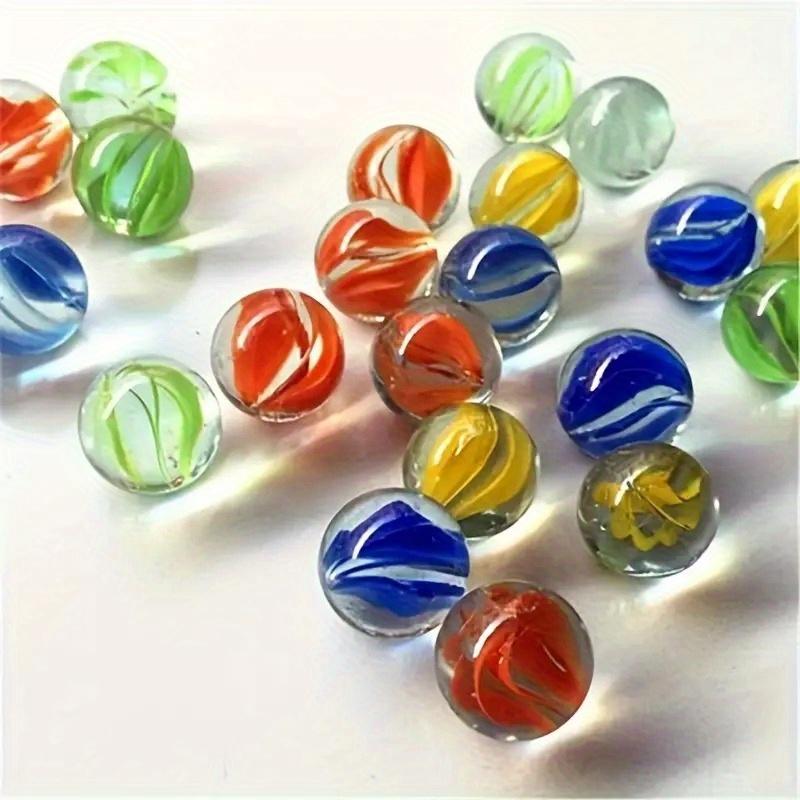 30/100pcs, Stained Glass Marbles 16mm/0.63inch Glass Ball Round Glass Beads, Vases Gems Aquarium (Random Color)