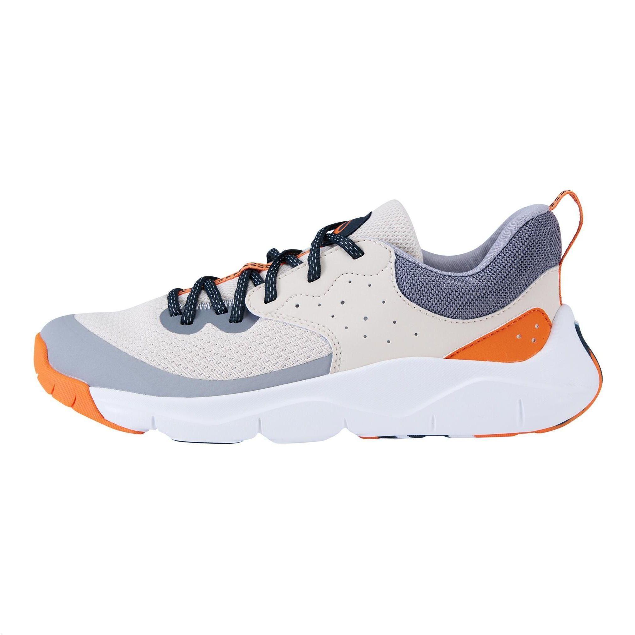 

DECATHLON Playful Fast Lace-Up Style Anti-Slip Wear-Resistant Low-Top Kids Running Shoes Gray Orange Kids 39