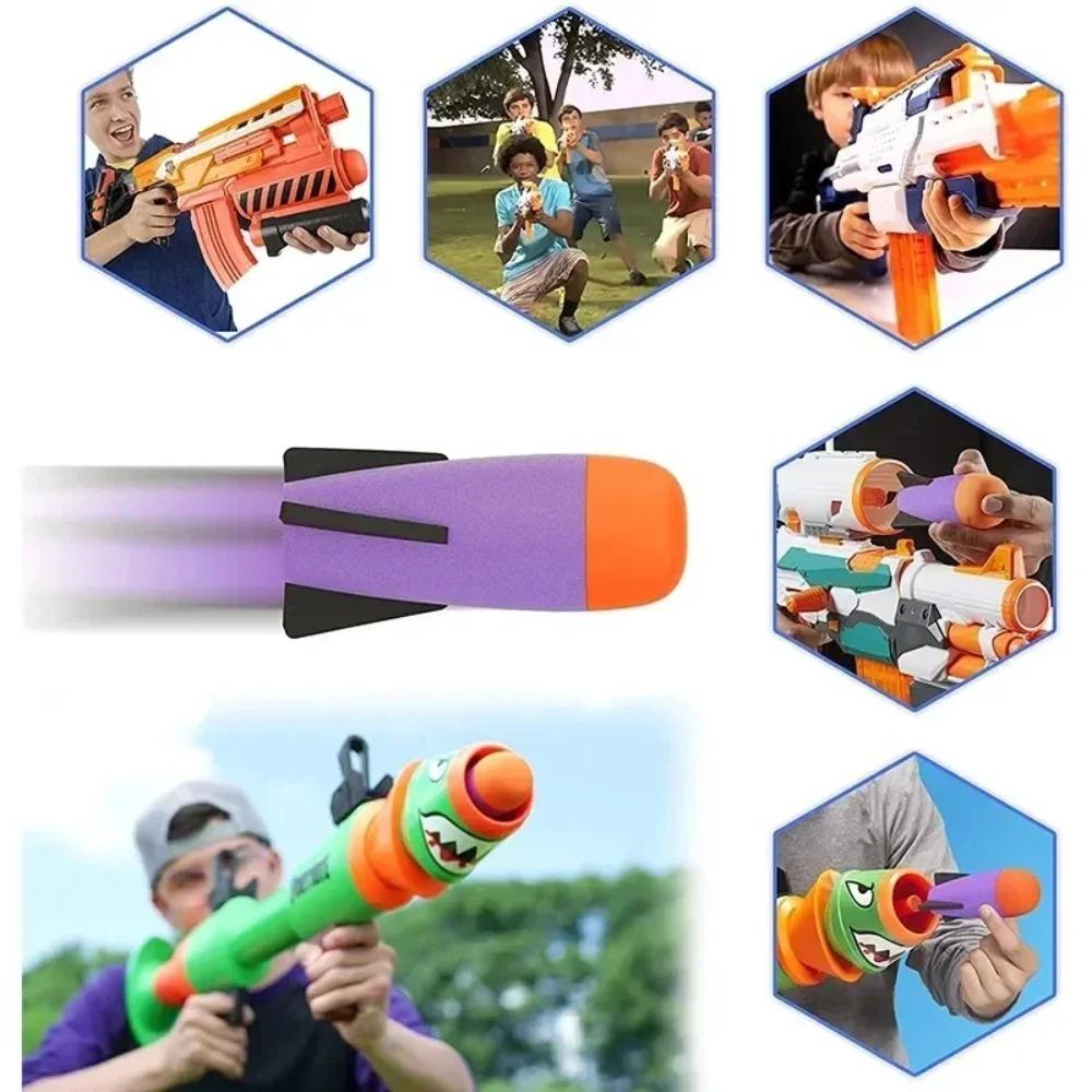 HFoam Mega-Missile Refill Pack Toy Bullets Accessories Compatible For Nerf Rocket N-Strike Elite Series Missile Blaster Launcher