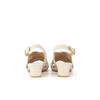 Daks 4cm Cross Leather Semi Dress Sandals Dld301 Ivory