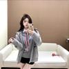 Women's Drawstring Knit Sweater with Organza Collar - Casual, Versatile, Slimming, and Warm Wool Layer