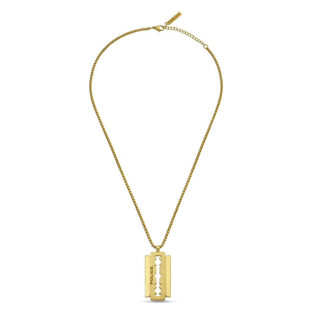 Police RAZORBLAD Stainless Steel Necklace GN0005503 Exclusive Box and Paper Men's (Includes Bag) [Official Import]