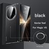 Business Premium Kevlar Carbon Fiber Texture Folding Case For Honor Magic V6 V5 Hinge Magnetic Charge Metal Lens Anti-drop Cover