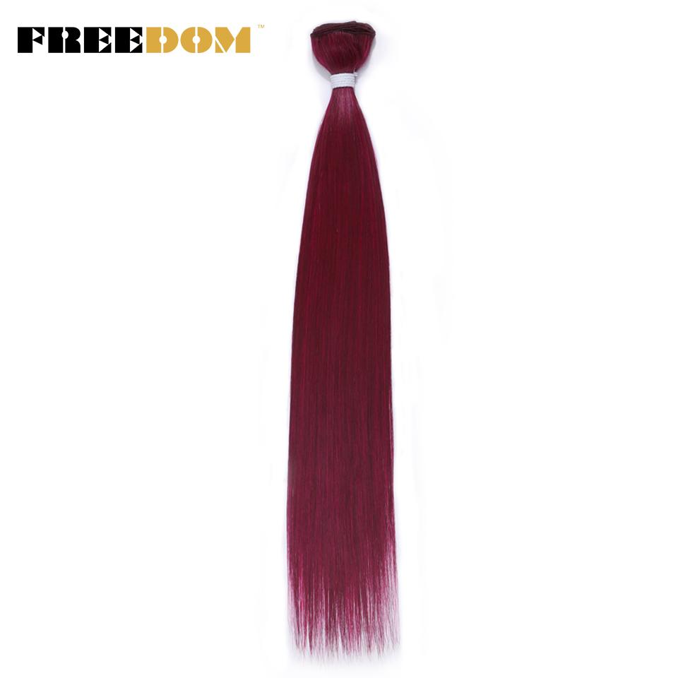 

FREEDOM Synthetic Straight Hair Extensions Ombre Blonde Brown Hair Bundles 28 Inch/71 cm Long Hair Weave 200g/pc Full To End (as the picture,28inches-71cm)