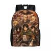 Custom Attackes On Titan Backpacks for Men Women School College Student Bookbag Fits 15 Inch Laptop Bags