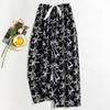 Cotton Silk Pajama Pants for Women, New Summer Style, Thin Cotton Casual Pants, Can Be Worn Outside, Large Size Home Pants