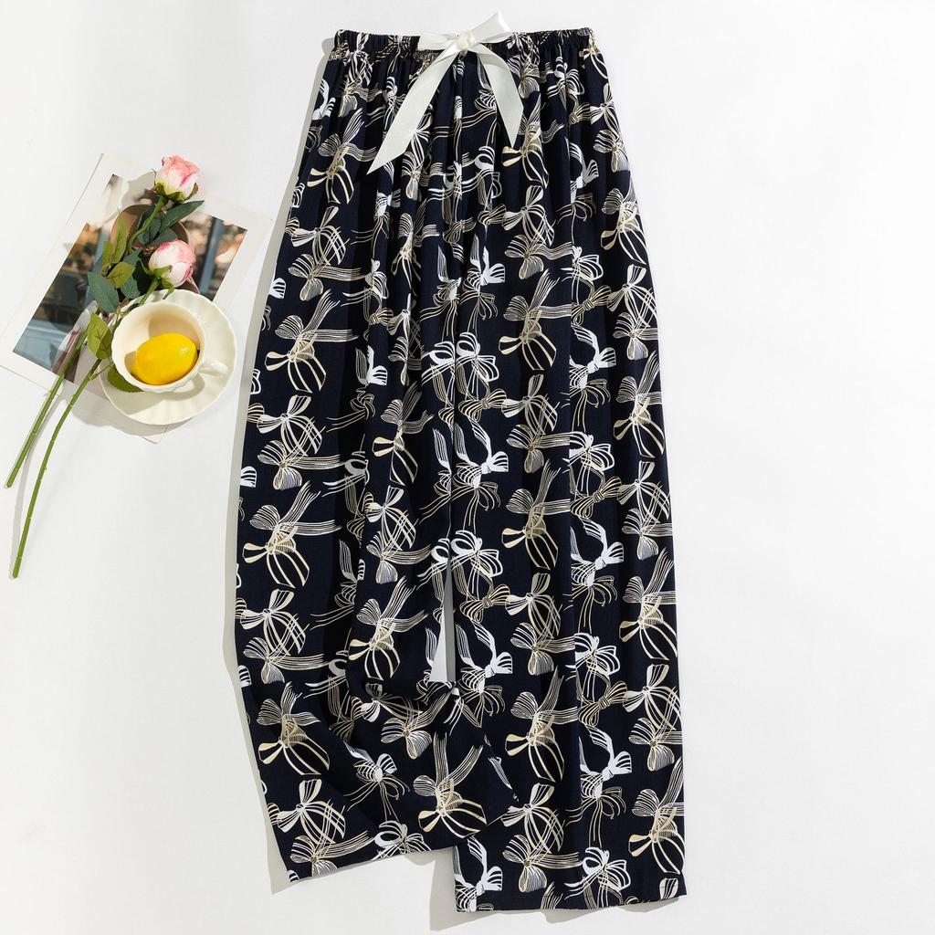 Cotton Silk Pajama Pants for Women, New Summer Style, Thin Cotton Casual Pants, Can Be Worn Outside, Large Size Home Pants
