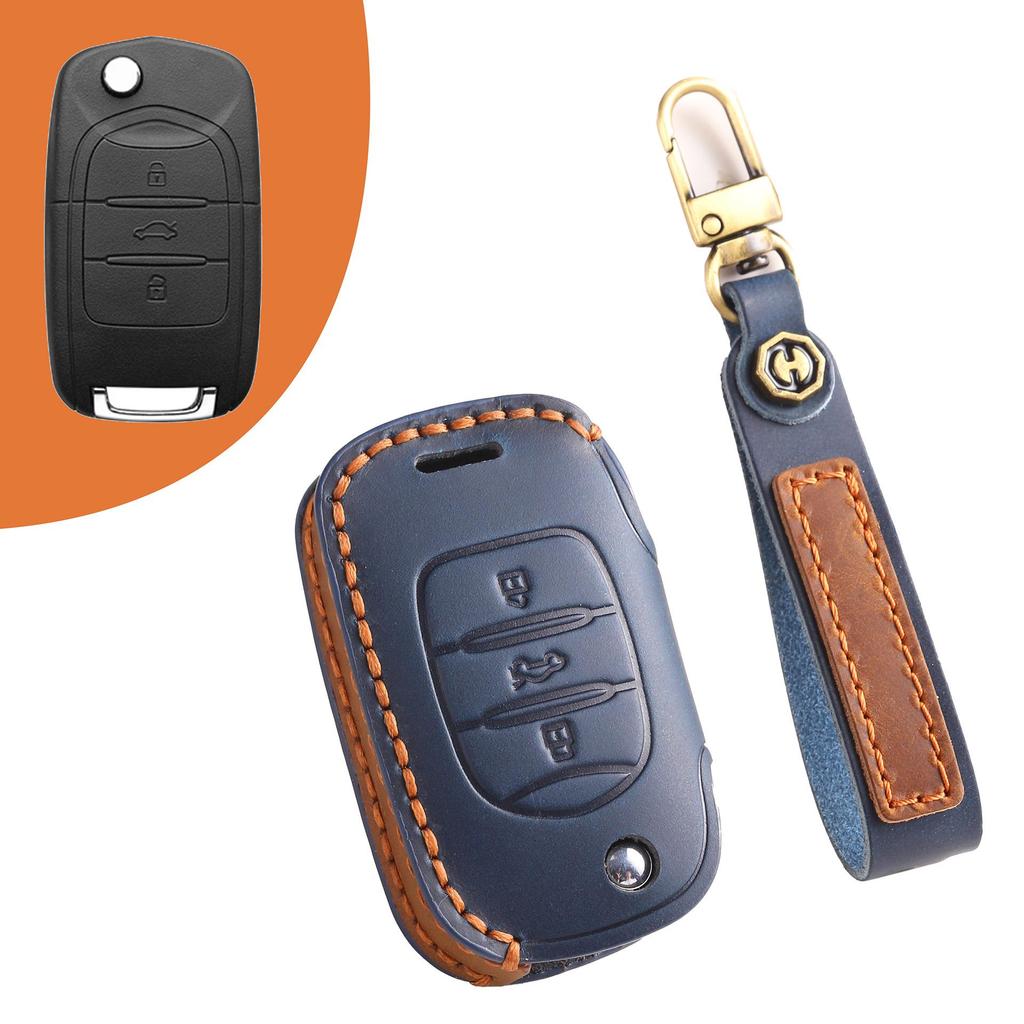 Pokrowiec na kluczyk z prawdziwej skóry dla Wuling Baojun 730/530/360/E200 model składany
