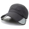 Retractable Extended Brim Hat Men's Summer Breathable Fishing Cap Men's Shade Fishing Sun Protection Baseball Cap