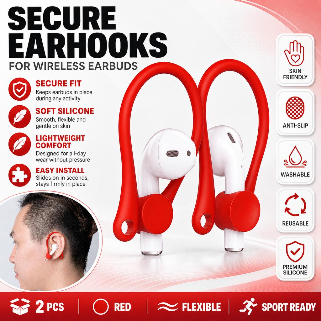 Auriculares Bluetooth anticaídas de moda, 2 piezas, miniganchos para la oreja, soporte para auriculares