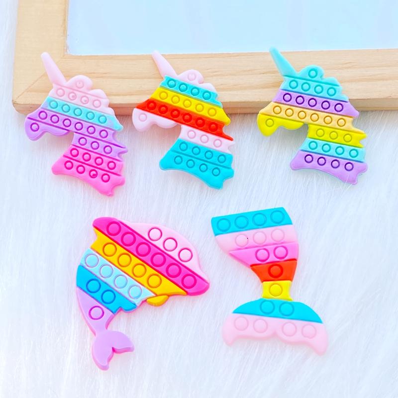 

20Pcs New Cute Fishtail Unicorn Dolphin Rainbow Series PVC Flexible Glue FlatBack DIY Scrapbook Embellishment Phone Craft Decora