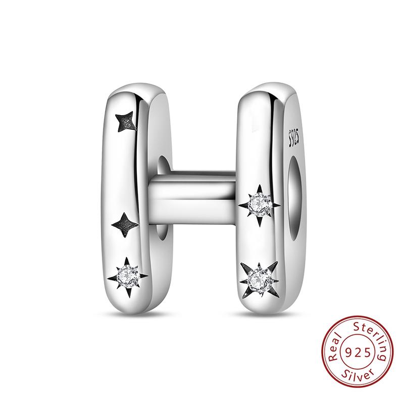 Classic Copper 26 Letters A-Z Alphabet Charms Stars Letter Beads Fit Bracelet Diy Charm For Woman Jewelry Making