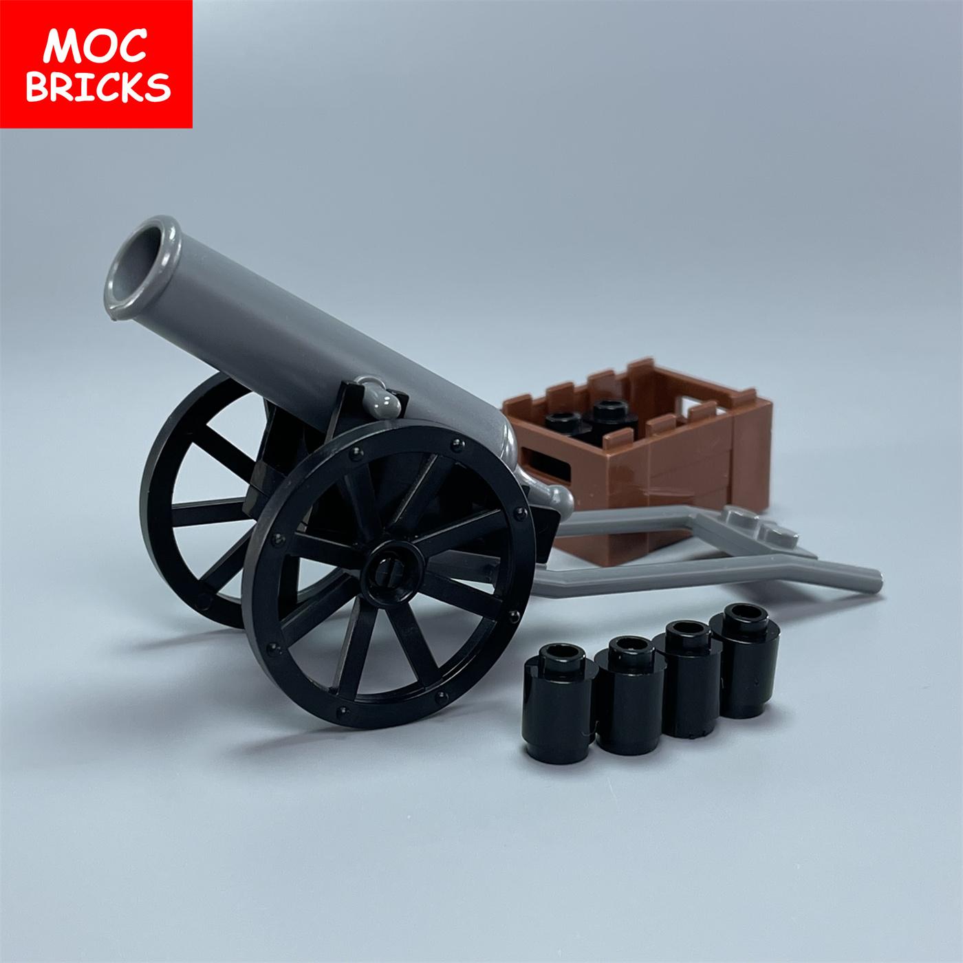 Set  MOC Bricks Military War SWAT Weapon Cannon Gun Wheels Building block compatible Assembles Particles Children s Toys