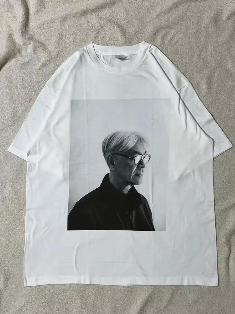 Men's Women T Shirt 2023 Rest In Peace Clothe Ryuichi Sakamoto Short Sleeve Tees NEO GEO RYUICHI SAKAMOTO Oversized Summer Tops
