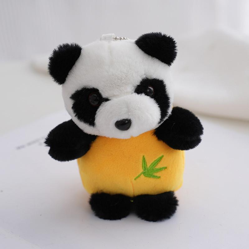 Charming Panda Stuffed Animal Keychain Kids Backpack Accessory Plush Toy