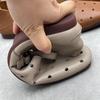 Johnature Hollow Out Breathable Genuine Leather Flat Sandals Casual Versatile Soft Soled Women's Shoes