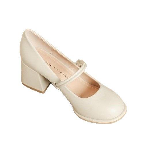 Französische neue Mary-Jane-Schuhe Herbst Freizeitkleidung dicke Absätze hohe Absätze sanftes Mode-Temperament Schuhe