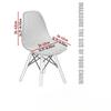 Shell Chair Covers,Jacquard Dining Room Chair Slipcover Dining Chair Covers Stretchable Slipcovers for Kitchen, Office and Living Room