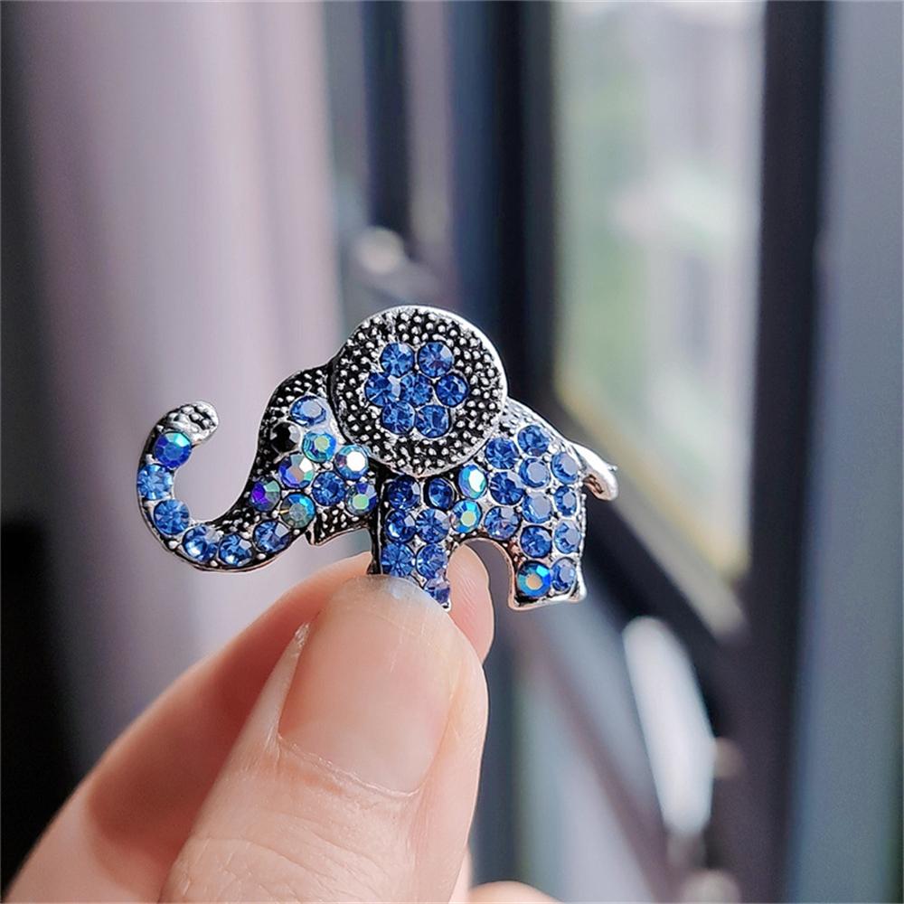 Luxuriöse und farbenfrohe Elefantenbrosche, Damenschmuck in Tierform, Party- und Hochzeits-Casual-Geschenkaccessoires